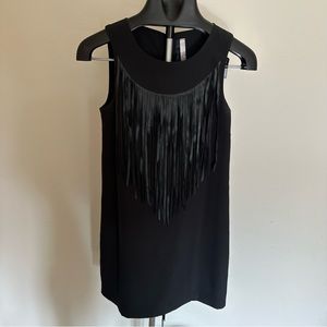 Black fringe dress xsmall